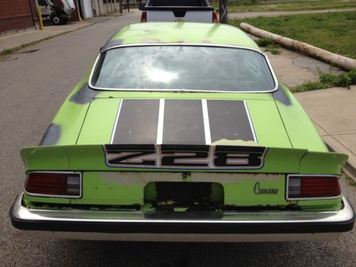 1974 z28 camaro very rare yellow lime