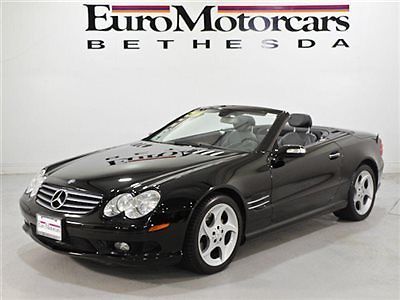 Amg sport pkg 1owner black 06 financing 04 charcoal leather sl550 convertible md