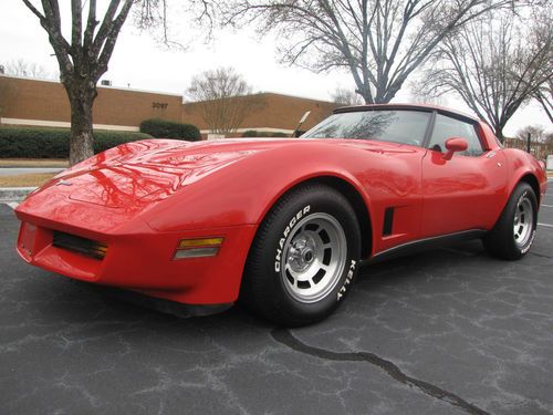 1980 corvette 48k actual miles, very nice! red with black leather.