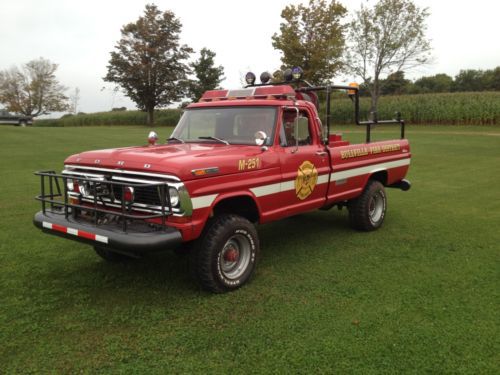 1970 ford f250 highboy  fire truck 21,000 orig miles