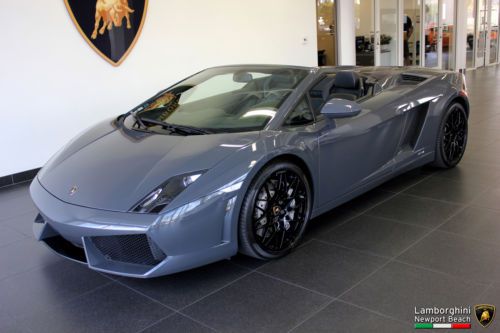 Lp 560-4 spyder, grigio telesto/black leather, extremely clean, great options