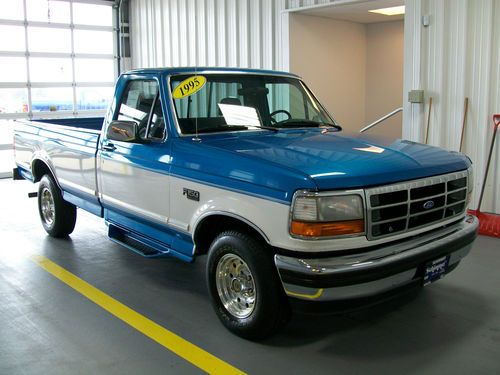 1995 ford f-150 regular cab long box rust freetwo-tone paint xlt 5.0 v8 towing