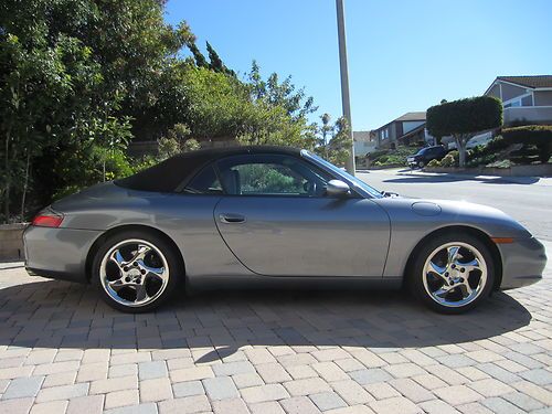 2002 porsche carrera cabriolet, 25k miles, rare full factory wood option, loaded