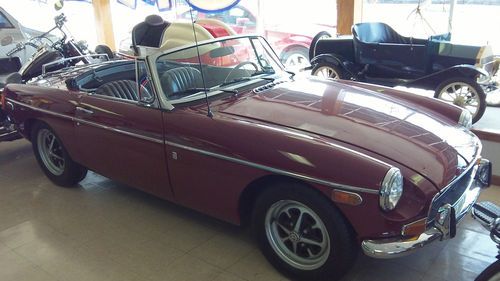 Red 1970 mg mgb convertible