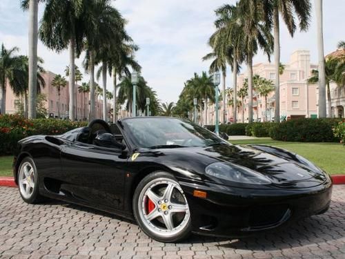 Rare black on black 6-speed manual 360 spider  only 22k miles loaded w/options!!