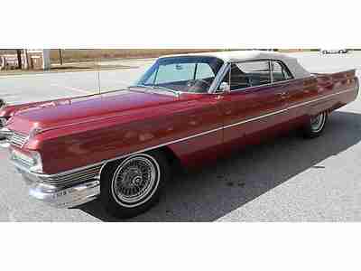 1964 64 Cadillac Coupe DeVille Convertible Firemist Red Fully Loaded Automatic, image 3