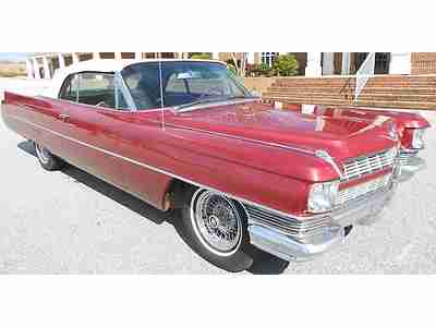 1964 64 Cadillac Coupe DeVille Convertible Firemist Red Fully Loaded Automatic, image 5