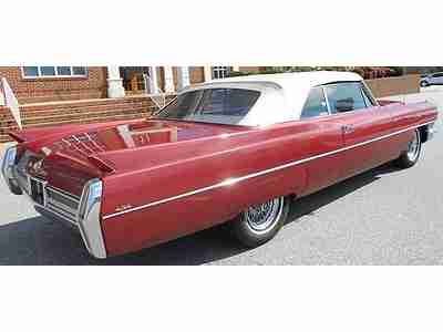 1964 64 Cadillac Coupe DeVille Convertible Firemist Red Fully Loaded Automatic, image 6