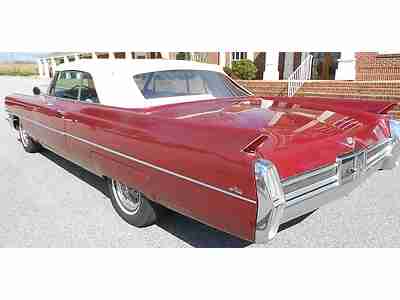 1964 64 Cadillac Coupe DeVille Convertible Firemist Red Fully Loaded Automatic, image 9