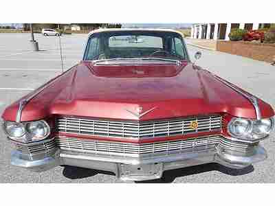 1964 64 Cadillac Coupe DeVille Convertible Firemist Red Fully Loaded Automatic, image 10