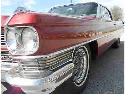 1964 64 Cadillac Coupe DeVille Convertible Firemist Red Fully Loaded Automatic, image 12