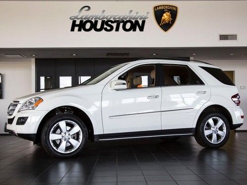 2011 mercedes benz ml350 white/cashmere nav trailer hitch sunroof running boards