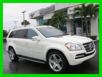 12 alpine white gl550 4-matic 5.5l v8 7-passenger awd suv *low miles *navigation