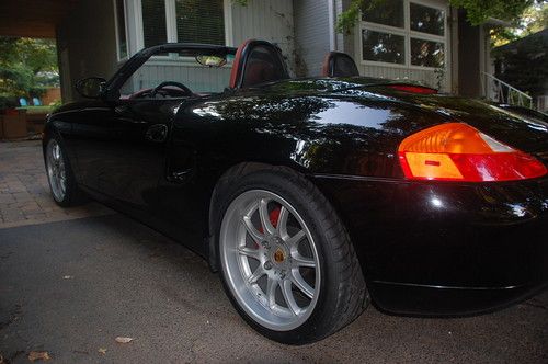 97 porsche boxster black/red