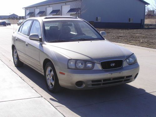 2001 hyundai elantra gls sedan gas saver *2 owner* sunroof salvage clean loaded!
