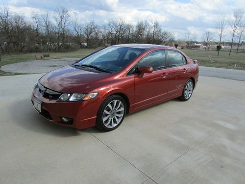 2009 honda civic si sedan 4-door 2.0l - redline orange pearl - no reserve!