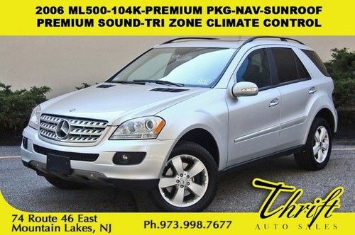 2006 ml500-104k-premium pkg-nav-sunroof-premium sound-tri zone climate control