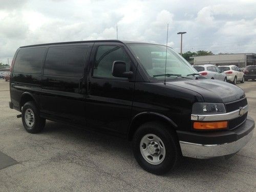 07 chevy g2500 express cargo van black power windows locks clean florida