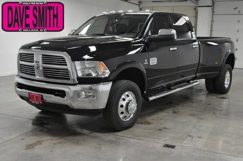 2012 new black dodge dually crew 4wd auto diesel max tow pkg heated/vented seats