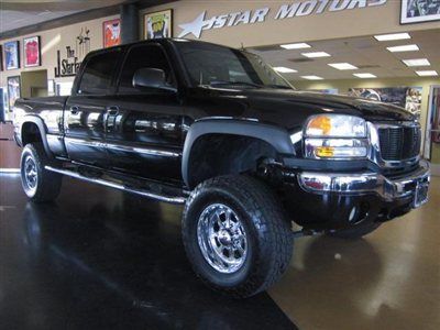 2005 gmc sierra crew cab 4x4 slt 6.0l gas engine leather