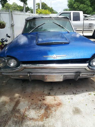 1965 convertible ford thunder bird blue