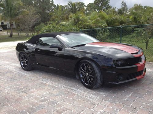 Black 2011 chevy camaro ss convertible