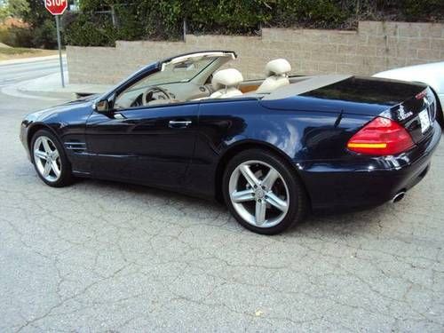 Mercedes benz sl500 midnight blue on dark stone beige interior extra clean