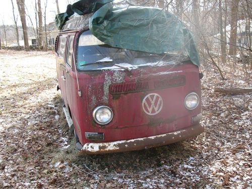 1971 volkswagen kombi vw ( westfalia ? vanagon ? ) camper pop top bus