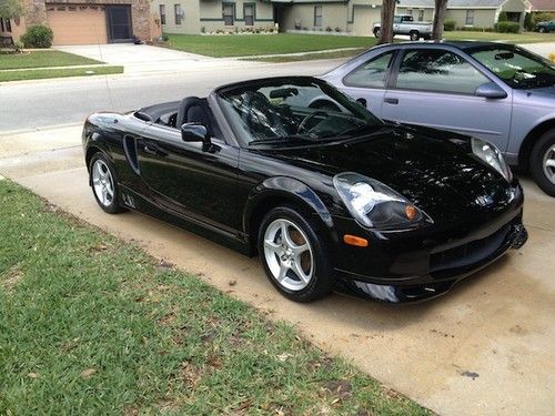 2001 black toyota mr2 spyder with ground effects