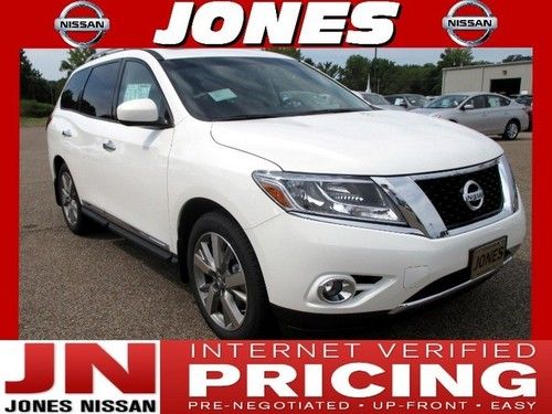 New 2014 nissan pathfinder 2wd platinum premium package msrp $43790 white