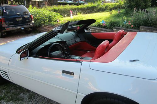 1994 Corvette Convertible LT1 5.7 White w/Red Leather Black Roof, US $14,500.00, image 8