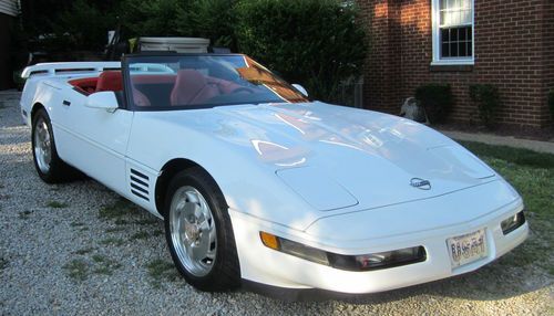 1994 Corvette Convertible LT1 5.7 White w/Red Leather Black Roof, US $14,500.00, image 10