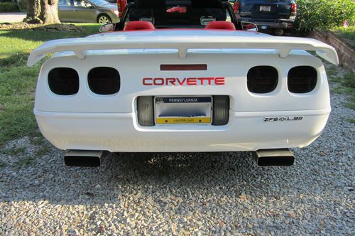 1994 Corvette Convertible LT1 5.7 White w/Red Leather Black Roof, US $14,500.00, image 16
