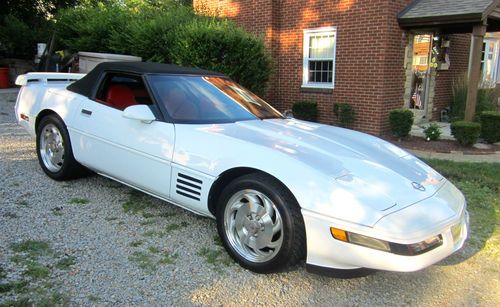 1994 Corvette Convertible LT1 5.7 White w/Red Leather Black Roof, US $14,500.00, image 17