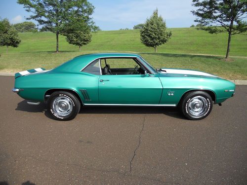 1969 CAMARO RESTORED SS 350 Rally Green Cowl Hood Super Sport Trim, US $26,499.99, image 3