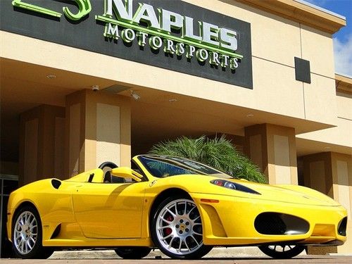 2007 ferrari 430 f1 spider, carbon fiber engine bay, challenge rims, bose hi fi