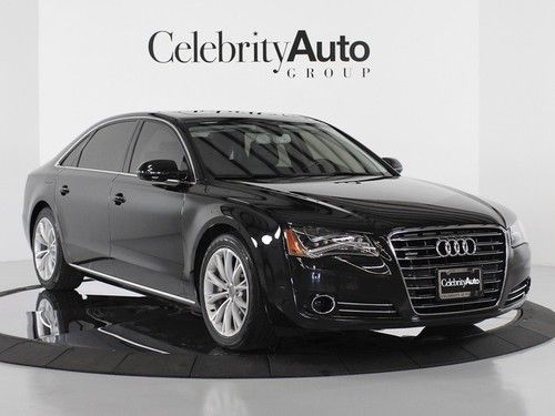 2012 audi a8l quattro blk/blk pano premium driver assist cold led