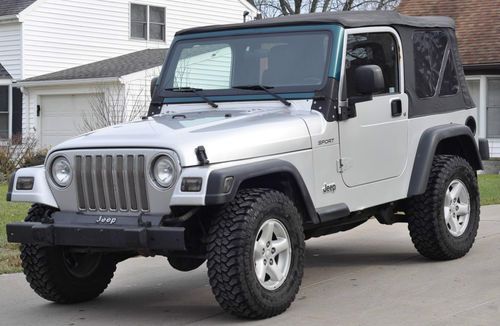 2003 jeep wrangler tj sport 6 cylinder 5 speed manual silver 4x4 4wd