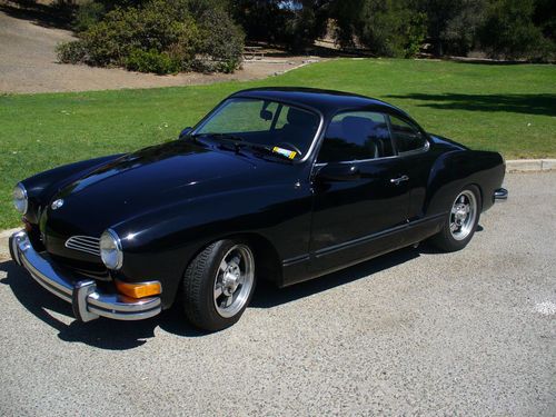 1972 restored black vw karman ghia+custom interior+1641cc motor+rebuilt 90%