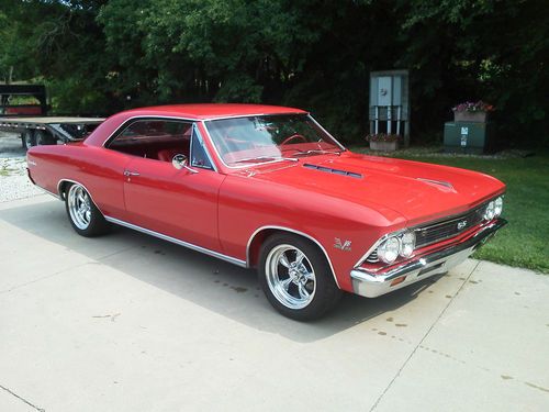 1966 chevelle ss 396 coupe rally red 500 hp 5 speed disc brakes