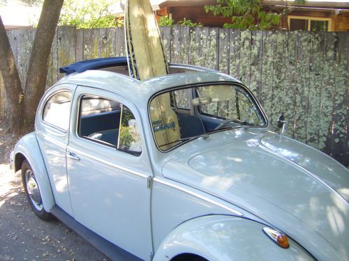 1960 volkswagen beetle rag top - restored condition