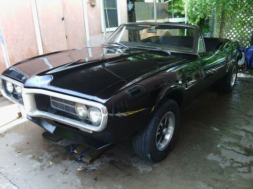 1967    pontiac   firebird    convertible , triple black,.........  a must see !