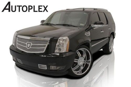 Custom escalade 26s asanti grille jl audio w7 subs dvd headrests!
