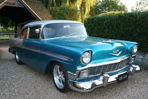 1956 chevrolet bel air coupe concourse v8 hot rod ex barrett jackson