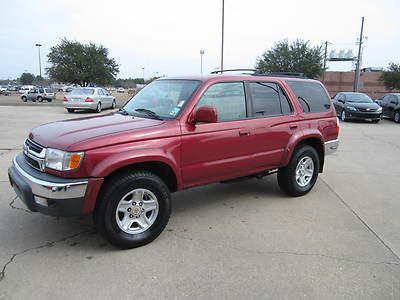02 4wd 4x4 suv automatic red tan cloth one owner clean carfax a/c am/fm/cd/cass