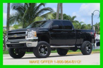 2007 chevrolet silverado 2500 ltz turbo diesel 4x4 nav / lifted black on black