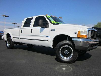 1999 ford f-350 super duty crew cab powerstroke 7.3l diesel long bed 4x4 truck!!