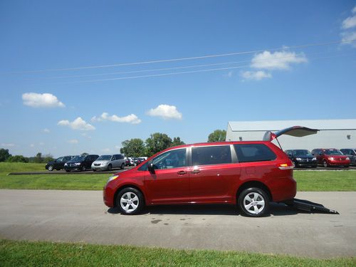 2011 toyota sienna wheelchair/handicap ramp van rear entry conversion ada unit