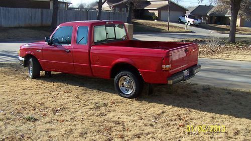 1996 bright red ford ranger xlt extended cab original owner  all service records