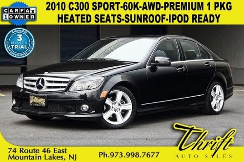 10 c300 sport-60k-awd-premium 1 pkg-heated seats-sunroof-ipod ready